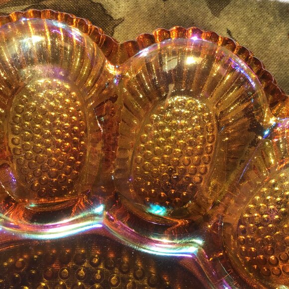 Vintage Carnival Glass Devilled Egg Serving Plate - Holiday Plate - All occasion - Picture 5 of 5